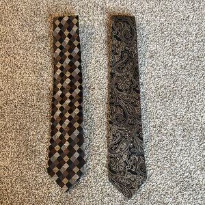 Croft & Barrow Black and Gray Tie Set